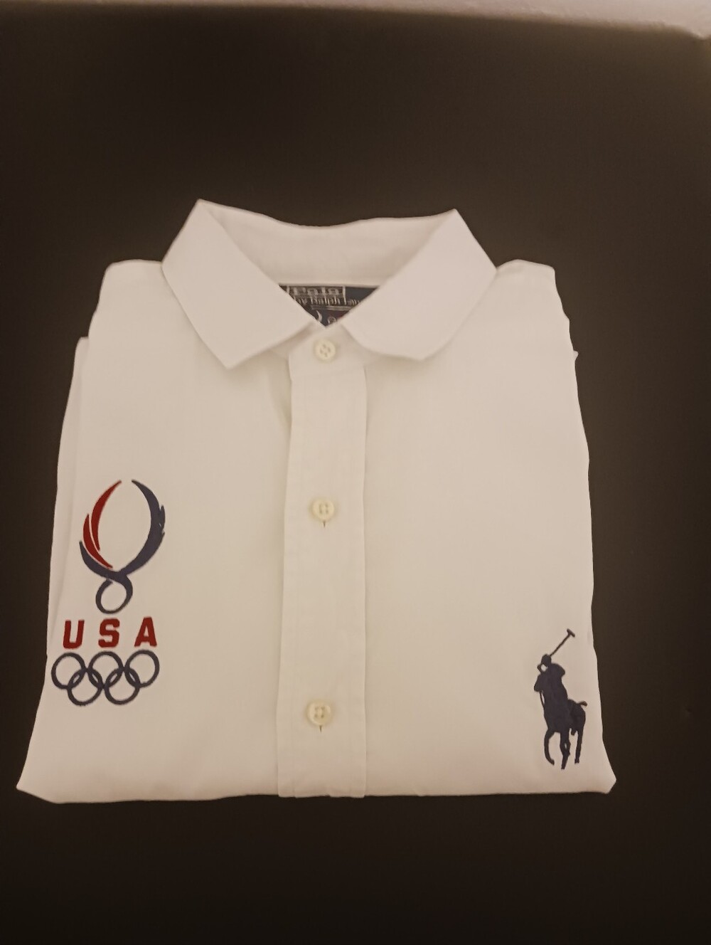 Polo by Ralph Lauren White USA Olympic Long-Sleeve Button-Down Shirt